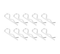 sourcing map Lot de 10 goupilles fendues à ressort en acier carbone plaqué zinc 5 mm x 100 mm en forme de R, clips en R pour appareils ménagers, équipements de sport, réparation mécanique automobile