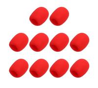 sourcing map Lot de 10 housses en mousse pour microphone - 40 mm ID 10 mm d'épaisseur - Pour la plupart des microphones à main - Rouge