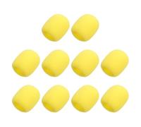 sourcing map Lot de 10 housses en mousse pour microphone - 40 mm ID 10 mm d'épaisseur - Pour la plupart des microphones à main - Jaune