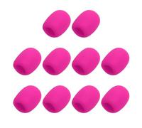 sourcing map Lot de 10 housses en mousse pour microphone - 40 mm ID 10 mm d'épaisseur - Pour la plupart des microphones portatifs - Rose rouge