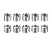 sourcing map Lot de 10 inserts de réparation de filetage M12 x 1,75 mâle vers filetage femelle M10 x 1,5 - 10 mm de long en acier inoxydable - Écrous réducteurs métriques auto-taraudeuses - Attaches