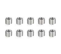 sourcing map Lot de 10 inserts de réparation de filetage M3 x 0,5 mâle vers filetage femelle M2 x 0,4 - 2,5 mm de long - En acier inoxydable - Réducteurs métriques auto-taraudeuses - Attaches