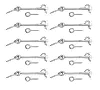 sourcing map Lot de 10 loquets à œillet de cabine en acier inoxydable 304 de 7,6 cm avec vis de montage pour fenêtre en bois, porte et armoires