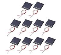 sourcing map Lot de 10 mini panneaux solaires 2 V 0,08 W 40 mA - Petit panneau solaire polycristallin avec câble pour jouets électriques à faire soi-même