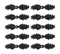 sourcing map Lot de 10 paires de boutons chinois en forme de grenouille pour couture, manteaux, manteaux, pulls, costumes de mariée, 7,1 x 2 cm