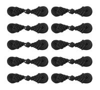 sourcing map Lot de 10 paires de boutons chinois en forme de grenouille pour couture, manteaux, manteaux, pulls, costumes de mariée, 7,6 x 1,8 cm