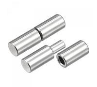 sourcing map Lot de 10 paires de charnières à souder - 45 mm x 12 mm - Mâle vers femelle - En acier inoxydable 201 - Pour porte et fenêtre