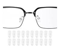 sourcing map Lot de 10 paires de coussinets de nez en silicone antidérapant à visser pour montures en plastique Blanc 15 mm