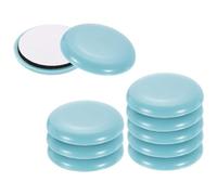 sourcing map Lot de 10 patins autocollants ronds de 3,8 cm pour moquette, carrelage en vinyle et bois dur, bleu ciel
