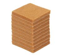 sourcing map Lot de 10 patins carrés en feutre pour meubles - 5 x 5 cm - Dos adhésif - Antidérapant et anti-rayures - Pour protéger les sols en bois dur - Marron clair
