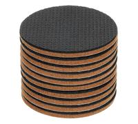 sourcing map Lot de 10 patins ronds en feutre et EVA pour protéger les sols en bois dur, les pieds de table et les pieds de chaise, 65 mm, marron + noir