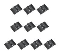 sourcing map Lot de 10 petites charnières en plastique noir en acrylique - 35 x 25 mm - Pour piano continu et transparent - Pour armoire, travaux manuels, meubles