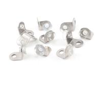 sourcing map Lot de 10 petites équerres d’angle argentées avec ventouse