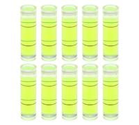 sourcing map Lot de 10 petites fioles cylindriques de niveau à bulle 10 x 35 mm PMMA Mini Niveau à bulle horizontal Outils de mesure pour RV TV Cadre photo Outil de suspension Outil de niveleur
