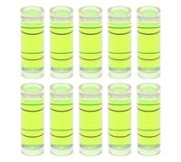 sourcing map Lot de 10 petites fioles cylindriques de niveau à bulle en PMMA 10 x 30 mm - Mini niveau à bulle horizontal - Outils de mesure pour camping-car, TV, cadre photo, outil de suspension