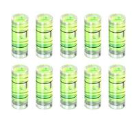 sourcing map Lot de 10 petites fioles cylindriques de niveau à bulle en PMMA 20 x 8 mm - Mini niveau à bulle horizontal - Outils de mesure pour camping-car, TV, cadre photo - Outil de mise en niveau