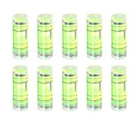 sourcing map Lot de 10 petites fioles cylindriques de niveau à bulle en PMMA 22,5 x 8 mm - Mini niveau à bulle horizontal - Outils de mise en page pour camping-car, TV, cadre photo - Outil de mise en