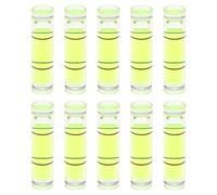 sourcing map Lot de 10 petites fioles cylindriques de niveau à bulle en PMMA 6 x 24 mm - Mini niveau à bulle horizontal - Outils de mesure pour camping-car, TV, cadre photo - Outil de mise en niveau