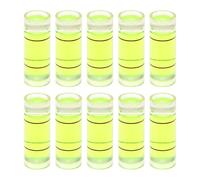 sourcing map Lot de 10 petites fioles cylindriques de niveau à bulle en PMMA 8 x 22 mm - Mini niveau à bulle horizontal - Outils de mise en page pour camping-car, TV, cadre photo - Outil de mise en