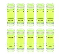 sourcing map Lot de 10 petites fioles cylindriques de niveau à bulle en PMMA 9 x 25 mm - Mini niveau à bulle horizontal - Outils de mise en page pour camping-car, TV, cadre photo - Outil de mise en