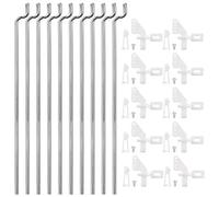 Sourcing Map Lot de 10 pièces de canne à pêche 1,2 mm x 180 mm + 10 klaxons de micro contrôle en nylon 4 trous pour avion RC