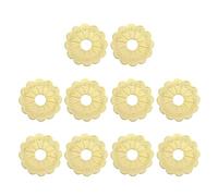 sourcing map Lot de 10 plaques arrière en laiton pour boutons d'armoire, 2,4 cm en forme de feuille de lotus - Rondelles de décoration de meubles classiques pour placard, tiroir, porte de placard