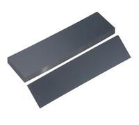 sourcing map Lot de 10 plaques nominatives gravées 5,1 x 20,3 x 0,1 cm en ABS pour plaques nominatives personnalisées pour bureau, mur, bureau, fournitures de bricolage, gris/noir
