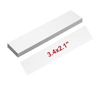 sourcing map Lot de 10 plaques nominatives gravées de 5,1 x 25,4 x 0,1 cm en ABS pour plaques nominatives personnalisées pour bureau, mur, bureau, fournitures de bricolage, blanc (base noire)