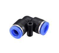 sourcing map Lot de 10 raccords coudés en plastique pour raccord de tube de 8 mm - Bleu