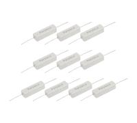 sourcing map Lot de 10 résistances ciment en céramique 10 Ohm, 7 W bobinée horizontale, kit de résistances en ciment horizontal, tolérance 5 % pour équipement audio, adaptateurs d'alimentation