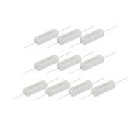 sourcing map Lot de 10 résistances en ciment céramique 0,22 Ohm, puissance 7 W, bobinée horizontale, kit de résistance 5 % pour équipement audio, adaptateurs d'alimentation, diviseur de fréquence