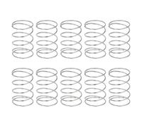 sourcing map Lot de 10 ressorts de compression, 0,5 mm de diamètre x 10 mm de diamètre x 15 mm de long en acier inoxydable 304, ressorts de pression pour stylo à bille, réparation à domicile, argent