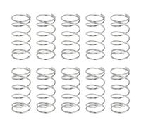 sourcing map Lot de 10 ressorts de compression, 0,8 mm de diamètre x 13 mm de diamètre x 30 mm de long en acier inoxydable 304, ressorts de pression pour stylo à bille, réparation à domicile, argent