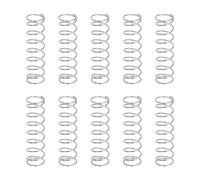 sourcing map Lot de 10 ressorts de compression, 0,9 mm de diamètre x 13 mm de diamètre x 50 mm de long en acier inoxydable 304, ressorts de pression pour stylo à bille, réparation à domicile, argent
