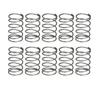 sourcing map Lot de 10 ressorts de compression, diamètre extérieur de 15 mm, taille du fil de 1 mm, longueur libre de 25 mm, ressorts de compression mécaniques étendus pour réparations en magasin et à
