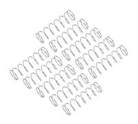 sourcing map Lot de 10 ressorts de compression, ressort mécanique en acier inoxydable 304, diamètre extérieur 13 mm, fil 0,8 mm, longueur 45 mm, pour projet de réparation de magasin, ton argenté