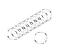 sourcing map Lot de 10 rondelles à ressort ondulées, 39 mm x 46 mm x 0,4 mm (ODxIDxT) - Rondelles incurvées en acier inoxydable 304 pour boulons à vis, rondelles ondulées pour machines (argent)