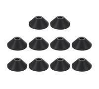 sourcing map Lot de 10 rondelles en caoutchouc M6 coniques anti-fuites pour réservoir de toilettes, boulons de cuvette et réparation de toilettes, noir