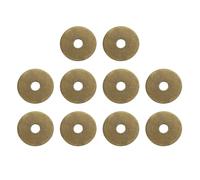sourcing map Lot de 10 rondelles rondes en laiton pour boutons d'armoire, 2,4 cm, décoration de meubles classiques pour placard, tiroir, porte de placard (ton bronze)