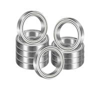 sourcing map Lot de 10 roulements à billes 6702ZZ à rainure profonde - 15 x 21 x 4 mm - En acier chromé - Double bouclier - Pour moteur électrique, appareils ménagers, machines industrielles (ABEC5)