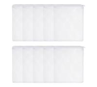 sourcing map Lot de 10 sacs filtrants en maille fine pour aquarium avec fermeture éclair - Réutilisables et polyvalents - 25,4 x 20,3 cm - Pour aquarium/étang/charbon actif/anneaux en céramique