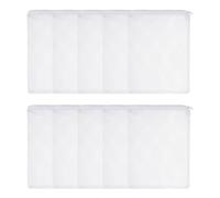 sourcing map Lot de 10 sacs filtrants en maille fine pour aquarium avec fermeture éclair - Réutilisables et polyvalents - 22,9 x 15,2 cm - Blanc - Pour aquarium/étang/charbon actif/anneaux en