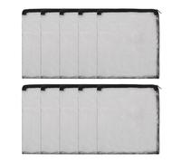 sourcing map Lot de 10 sacs filtrants pour aquarium, en maille fine avec fermeture éclair, réutilisables, polyvalents, 30,5 x 25,4 cm, noir, conçus pour aquarium/étang/charbon actif/anneaux en