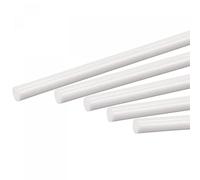 sourcing map Lot de 10 tiges rondes en plastique ABS blanc massif 6 mm x 250 mm pour modélisme, modélisme architectural, table de sable