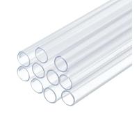 sourcing map Lot de 10 tubes ronds en polycarbonate rigide transparent pour tuyau d'eau d'aquarium, système de refroidissement à eau, plomberie - 5 mm x 6 mm (DI x OD)