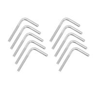 sourcing map Lot de 10 vis à boulon à angle droit en forme de L M4 x 40 mm, en acier inoxydable 304, boulon de fondation en forme de L, long et carré