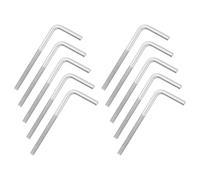 sourcing map Lot de 10 vis à boulon à angle droit en forme de L M5 x 70 mm, en acier inoxydable 304, long carré