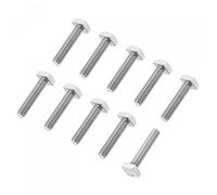 sourcing map Lot de 10 vis à tête carrée M5 x 16 mm entièrement filetées en acier inoxydable 304 de qualité C