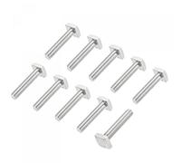 sourcing map Lot de 10 vis à tête carrée M6 x 30 mm entièrement filetées en acier inoxydable 304 de qualité C