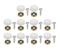sourcing map Lot de 10 vis décoratives pour miroir avec capuchons, cache-vis de fixation en alliage de 14 mm, fixations pour meubles, artisanat, matériel publicitaire, blanc